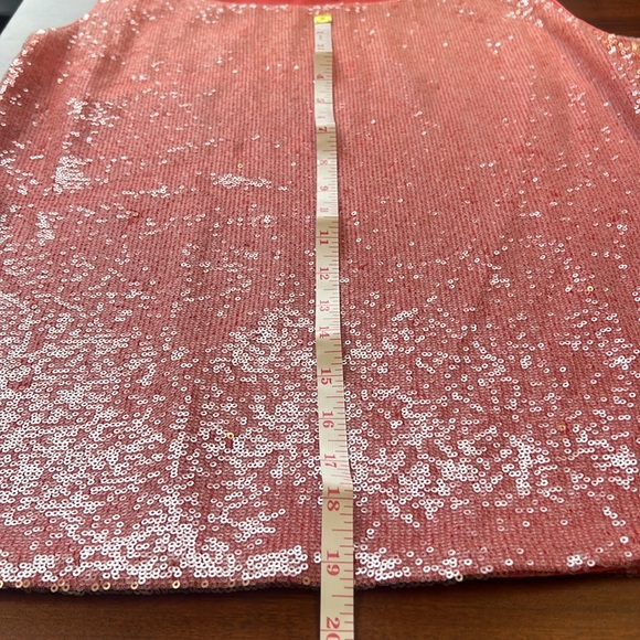 Lafayette 148 Coral Pink sequin top - Picture 6 of 7